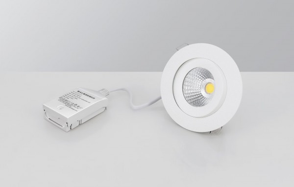 LED - Downlight MD-360, weiß / schwarz, AC - Chip, 6 Watt