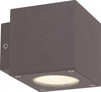 Wandleuchte CUBE LED, IP54, dunkelgrau, up- and Downlight
